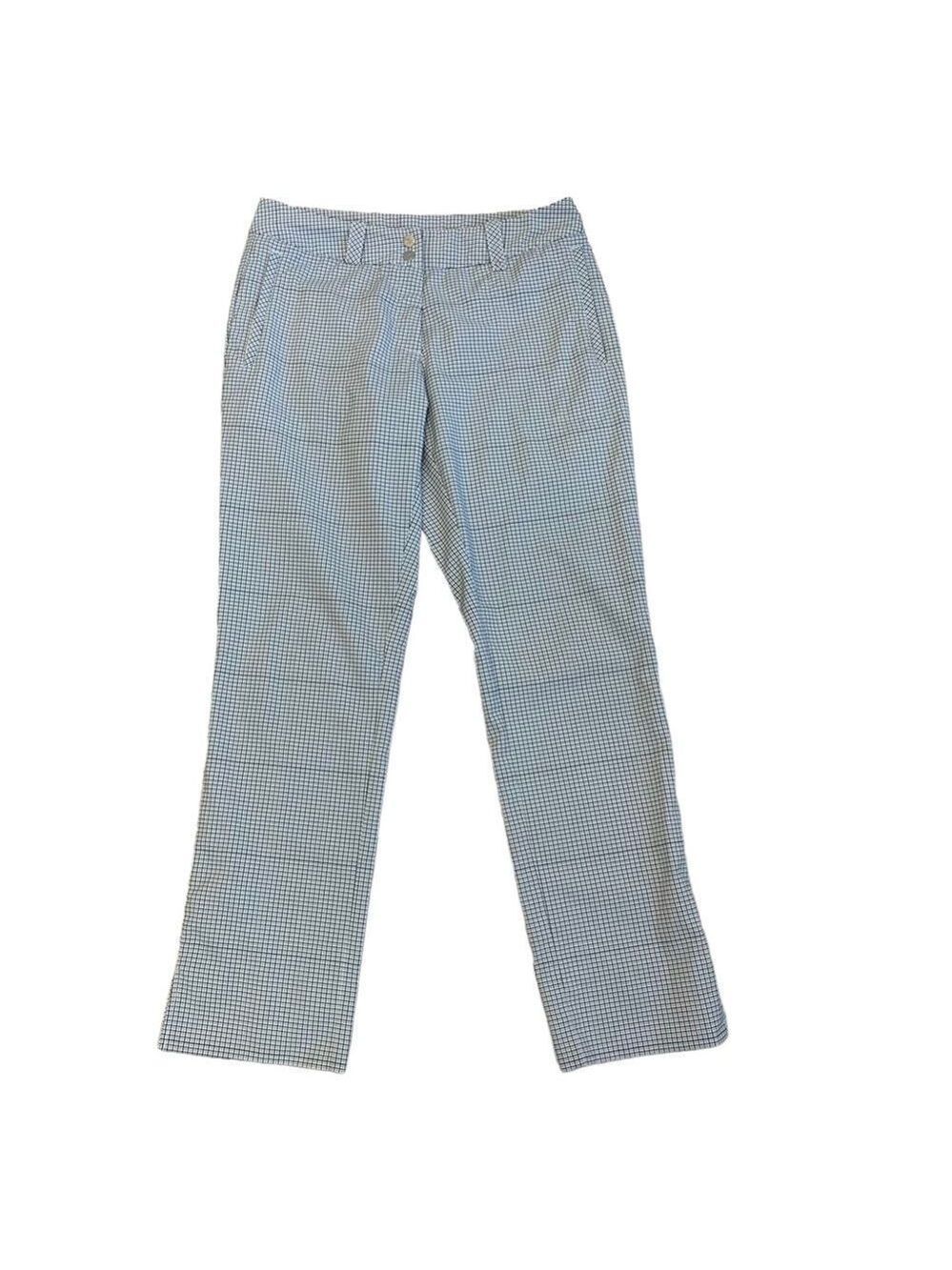 Nike golf women's white black gray plaid check pants Sz 8/M NWOT
